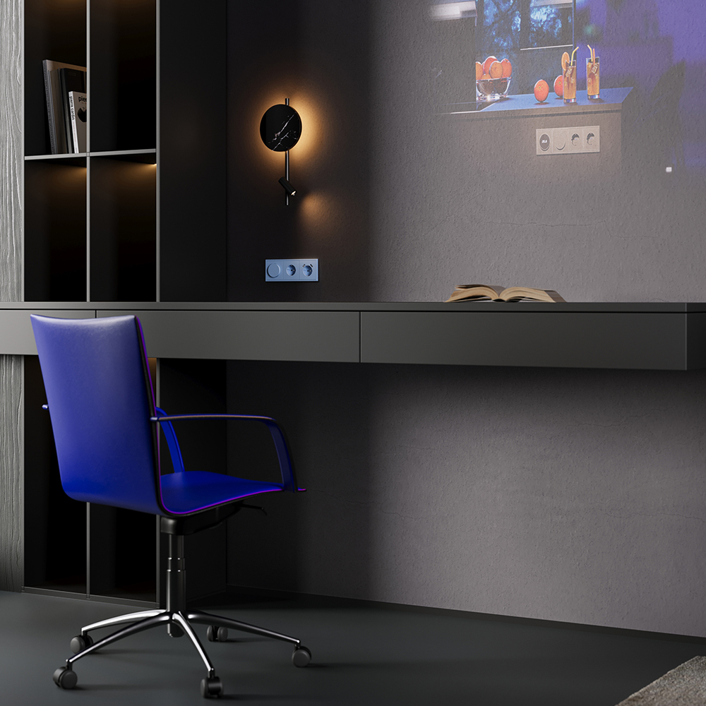 Накладка для светорегулятора поворотно-нажимного Voltum S70 (деним) VLS002015