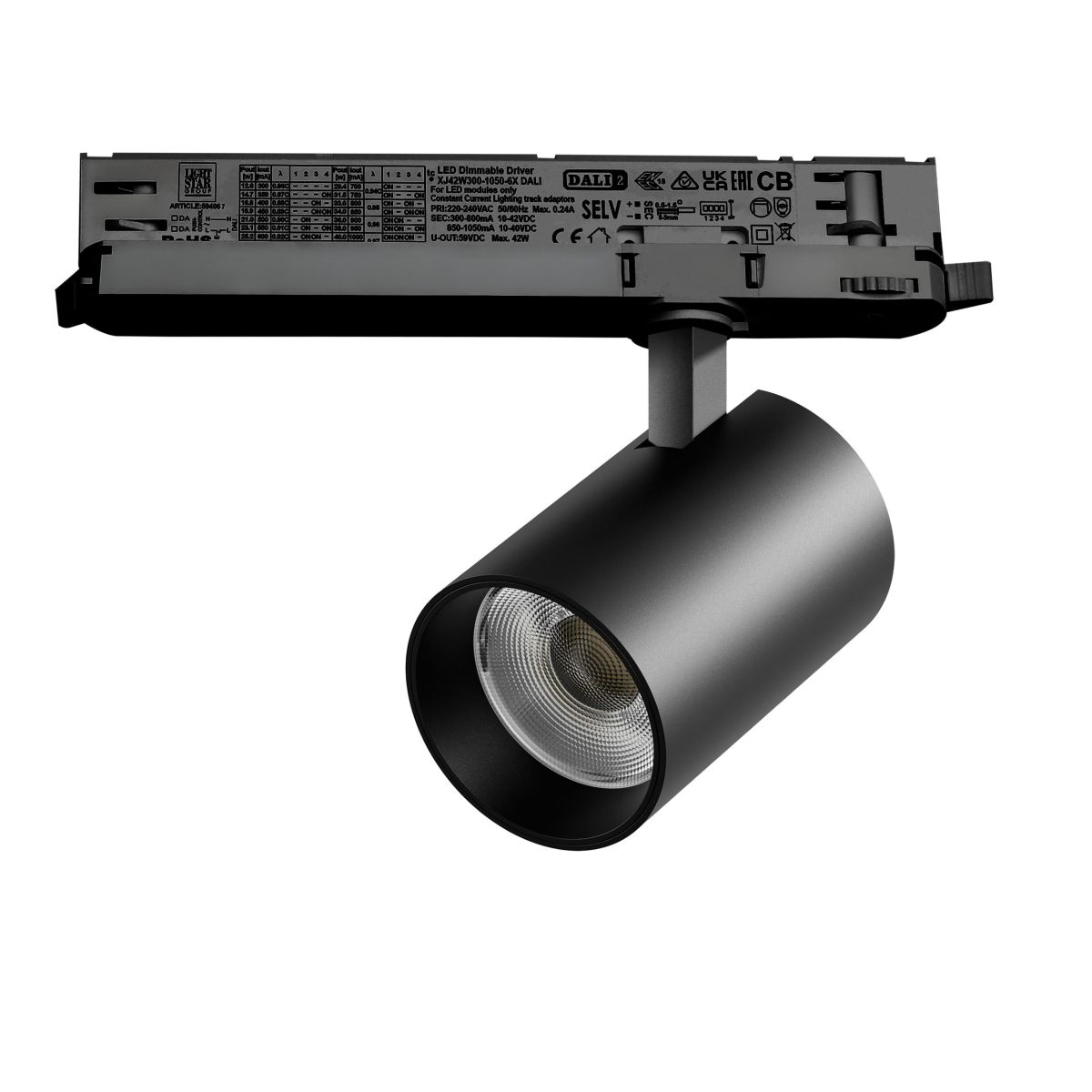 Трековый трехфазный светильник Quattro LED с управлением DALI Lightstar Alta Base A5337DALI