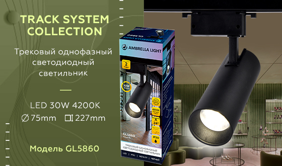 Трековый однофазный светильник Ambrella Light Track System GL5860