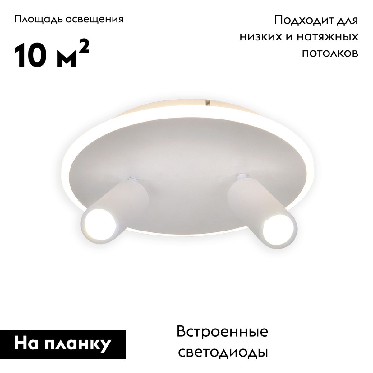 Настенно-потолочный светильник Escada 20046SMA/02LED WH