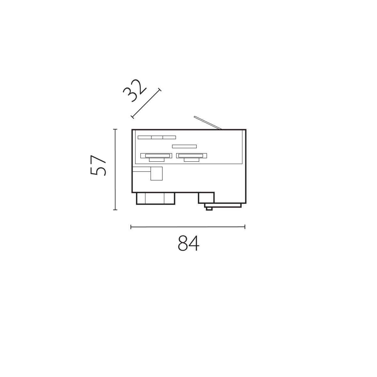 Адаптер для светильника к треку 5030xx-R/5040xx-(F)/(R) Lightstar Quattro 594007-402