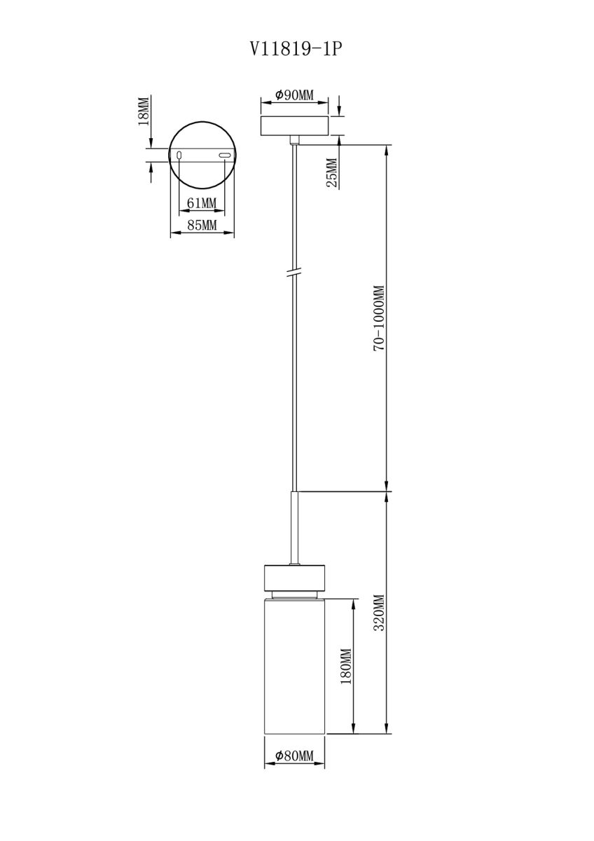 Подвесной светильник Moderli Almero V11819-1P