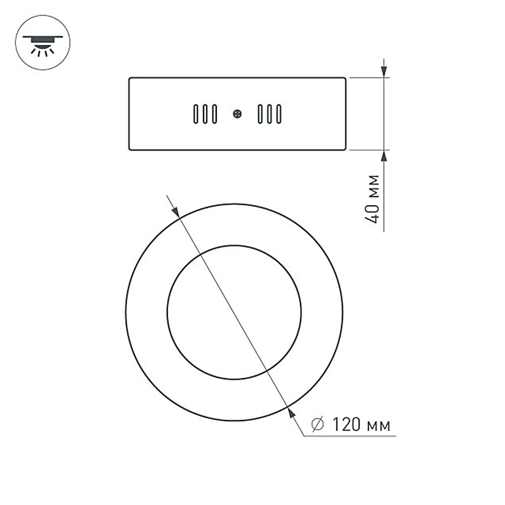 Потолочный светильник Arlight SP-R120-6W Warm White