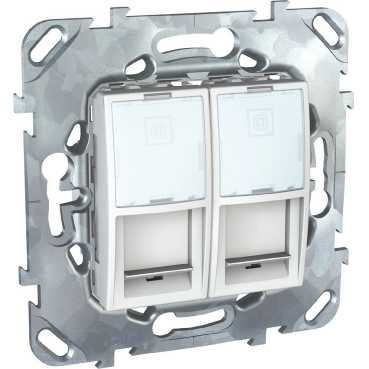 

Розетка компьютерная 2хRJ45 Schneider Electric Unica MGU5.2424.18ZD