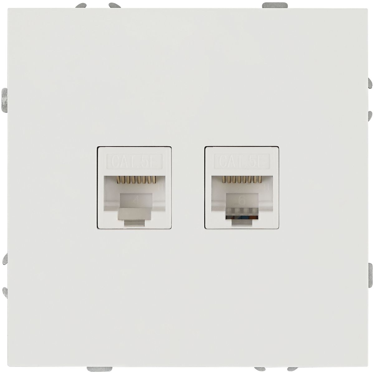 Розетка ЭРА Galaxy 15-3108-01 информационная двойная 2XRJ45 IP20 белый Б0070756