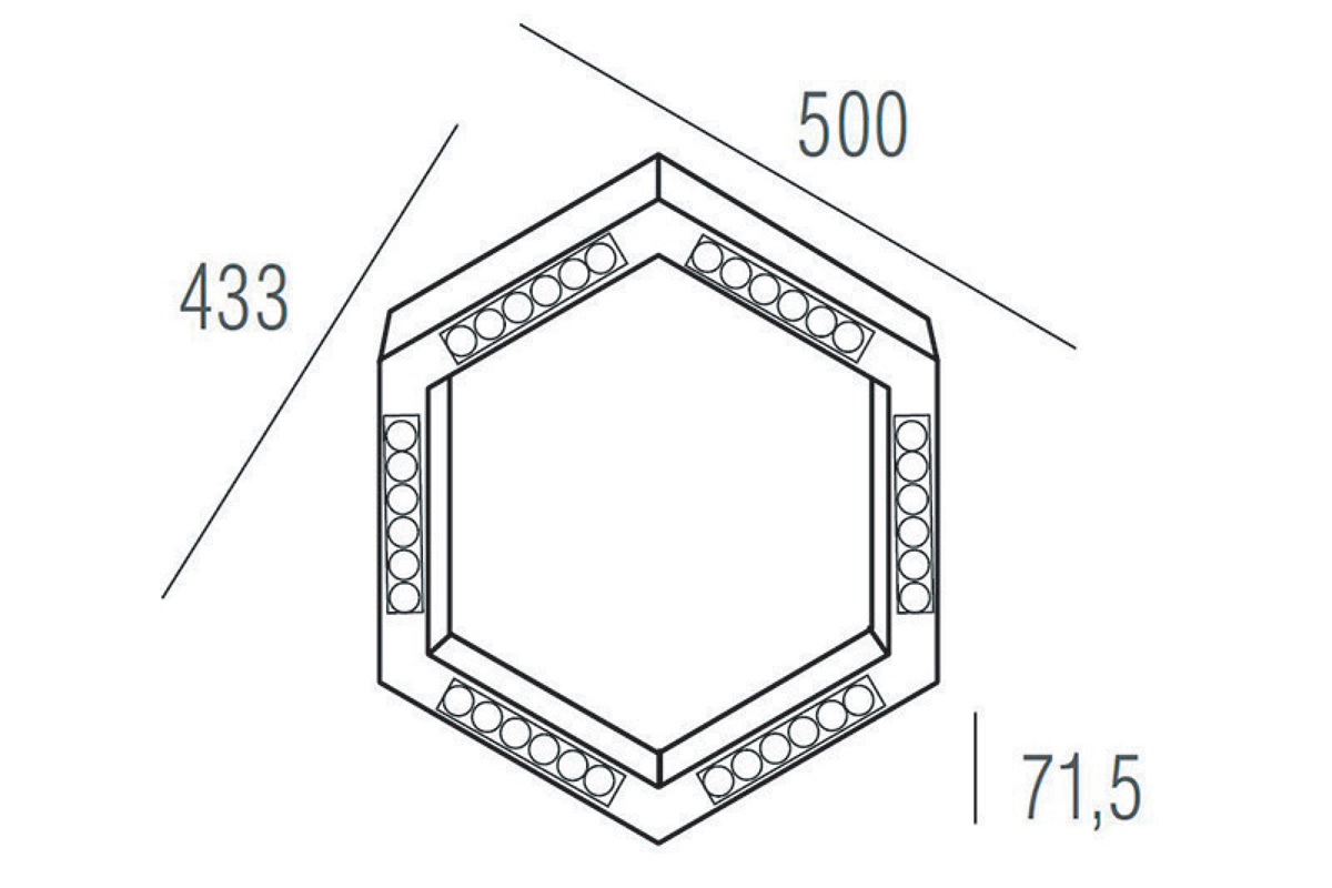 Подвесной светильник Donolux Eye-hex DL18515S111W36.48.500BB