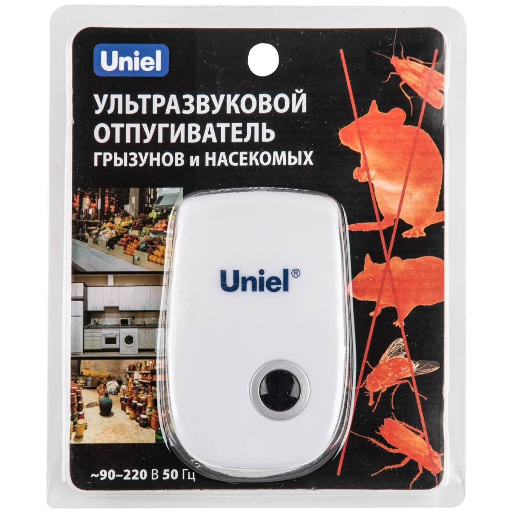 Ультразвуковой отпугиватель насекомых и грызунов (UL-00004562) Uniel UDR-E11 White