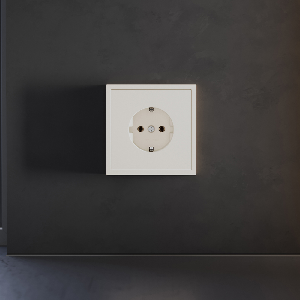 Накладка для розетки с заземлением Voltum S70 (хлопок) VLS000613