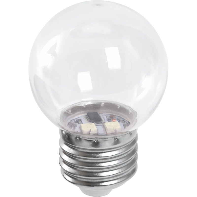 Лампа светодиодная Feron LB-37 шар E27 1W 6400K прозрачный 38120