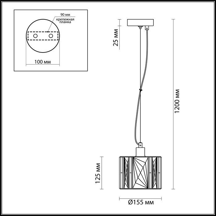 Подвесной светильник Odeon Light Brittani 4119/1