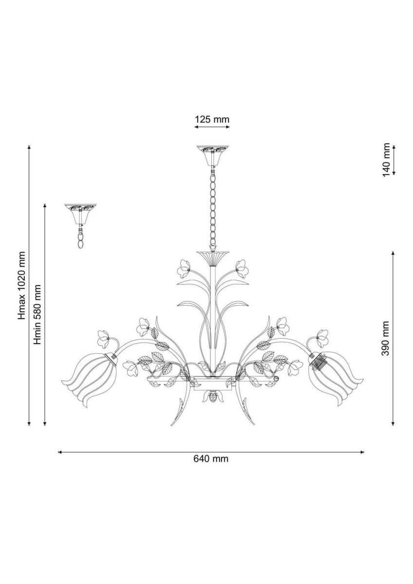 Подвесная люстра Lucia Tucci Fiori Di Rose 106.3