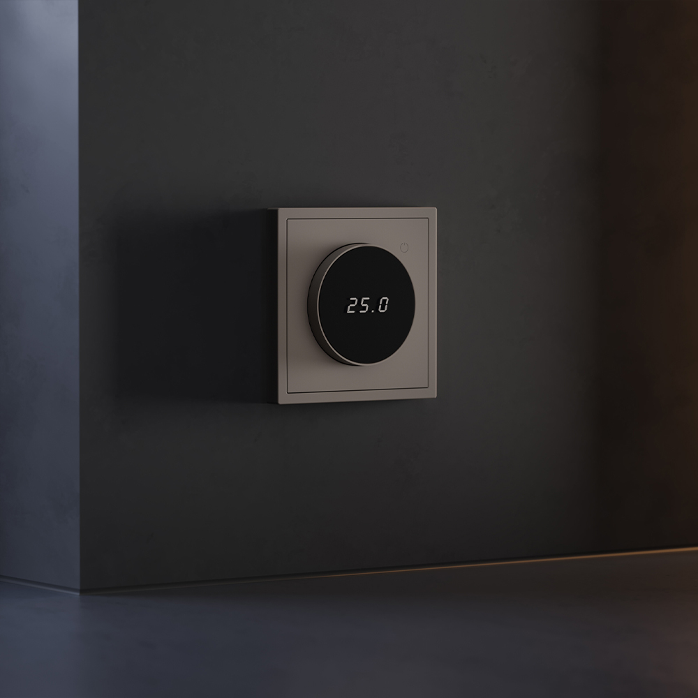 Терморегулятор электронный Voltum S70 с индикацией и датчиком, для теплого пола, (капучино) VLS070114