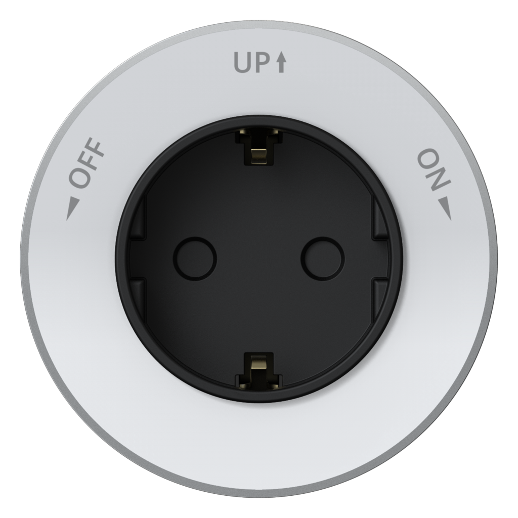Розетка 2К+З круглая 16А/250В Белый Systeme Electric MultiTrack MTK13001W