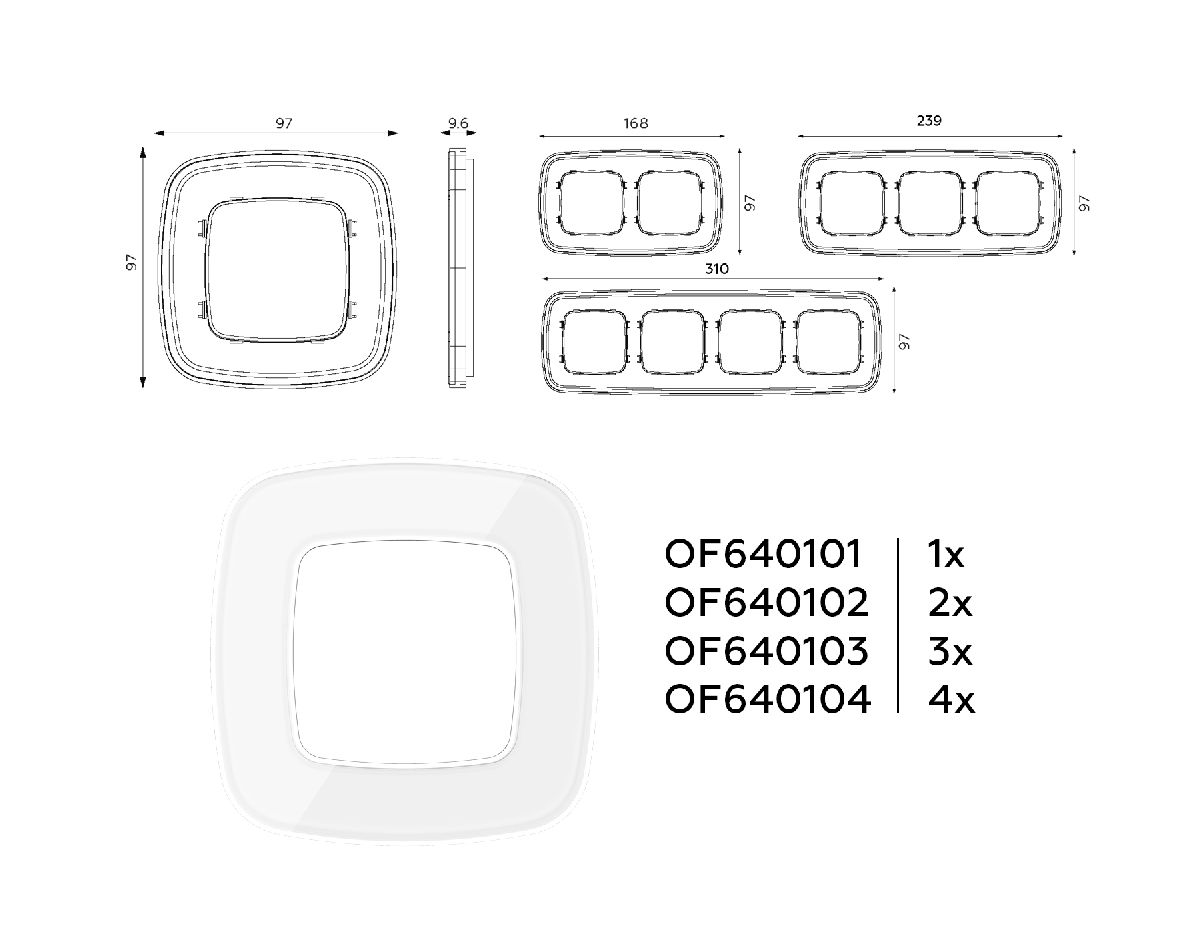 Рамка трехместная Ambrella Volt Coint OF640103