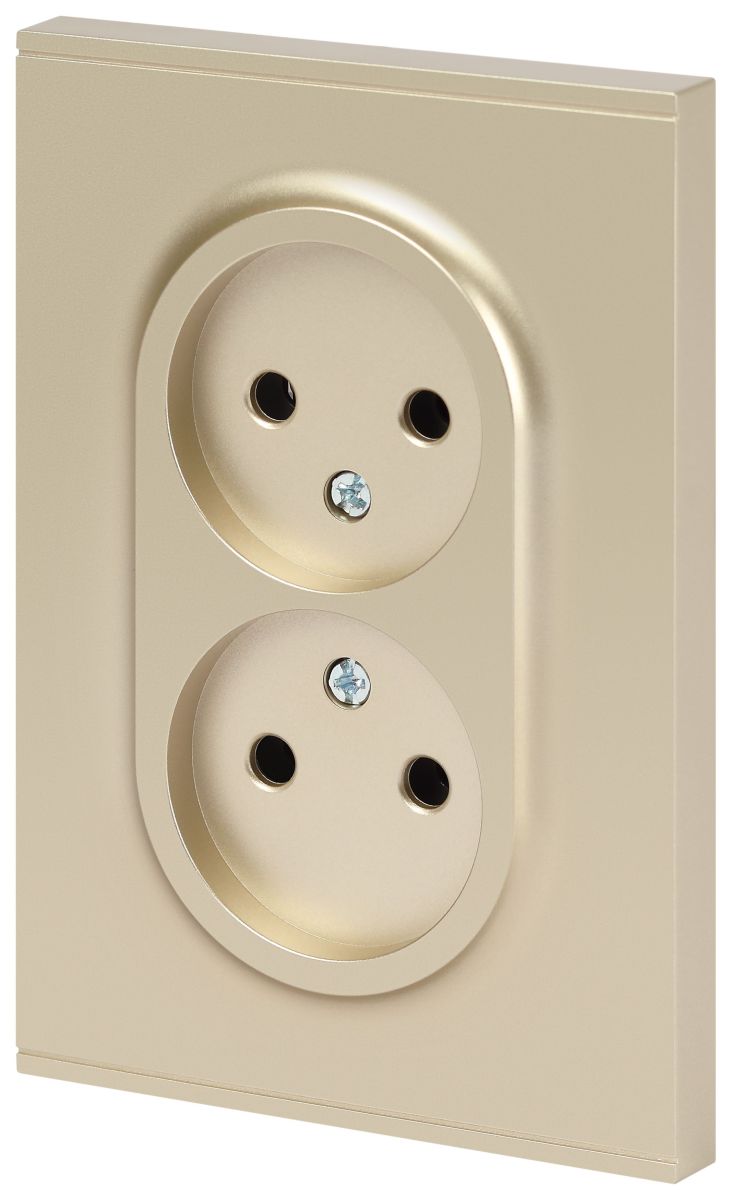 Розетка Эра Arktik 16-2107-04 без заземления двойная 2X2P 16А-250В шампань Б0071684