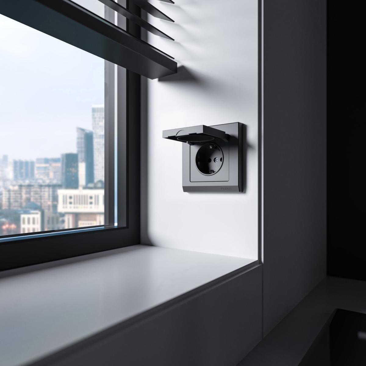 Розетка с защитной крышкой Werkel 4690389213182 W1171264 a069592 в Москве