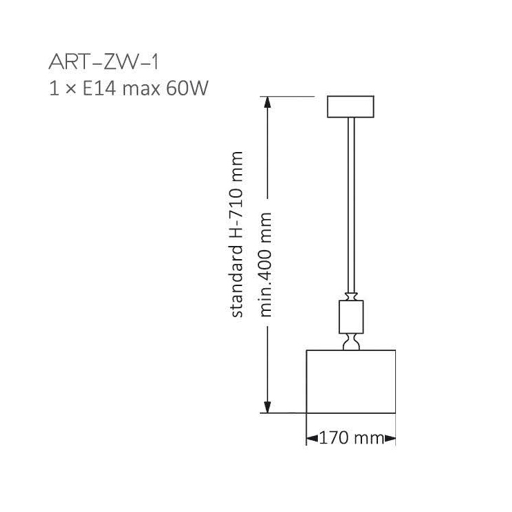 Подвесной светильник Kutek Mood Artu ART-ZW-1 (N)