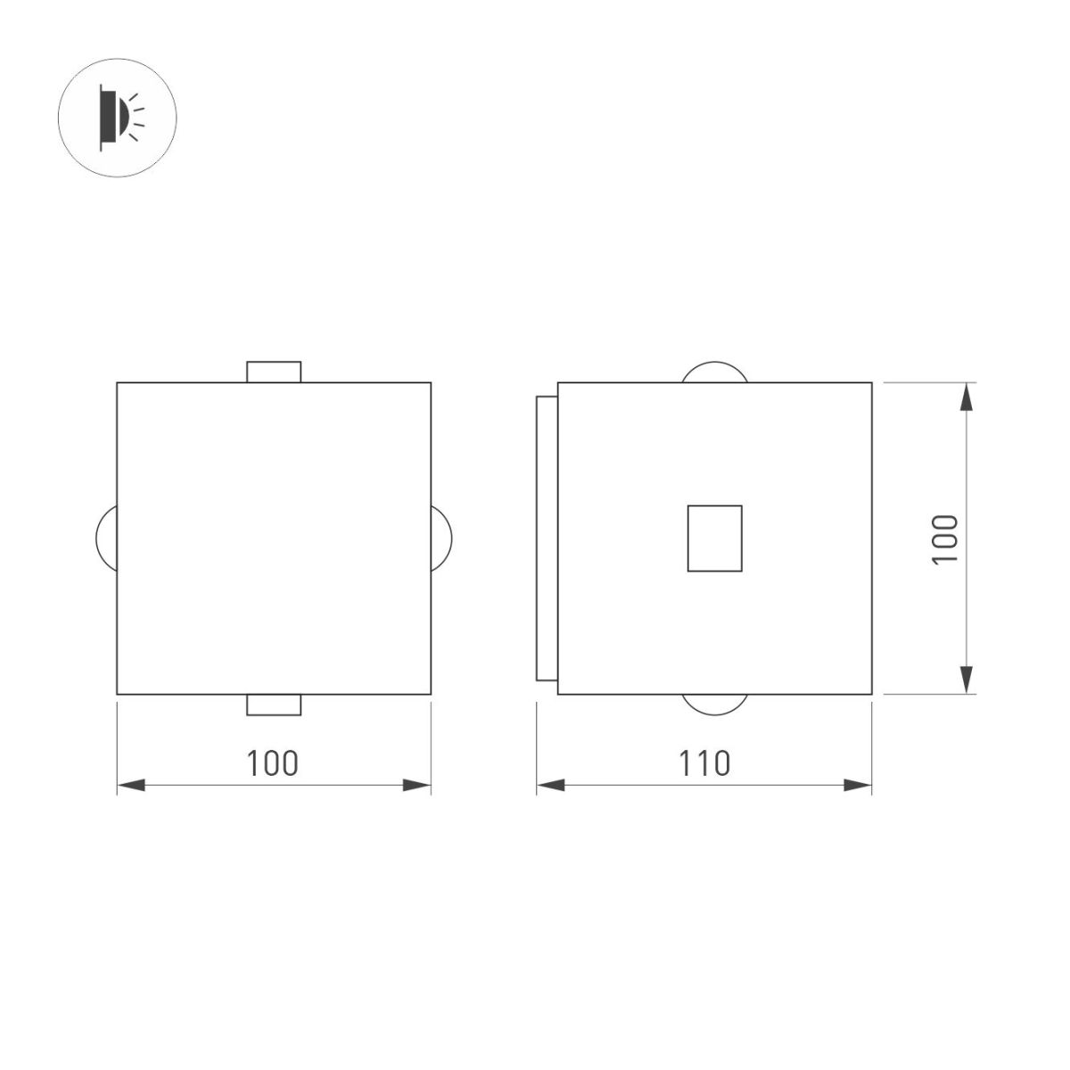 Уличный настенный светильник Arlight LGD-VERSATI-4x3W Day4000 (Черный, 4x3 deg, 230V) (IP65 Металл) 063927