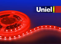 Светодиодная лента Uniel (04815) 14,4W/m 60LED/m 5050SMD красный 5M ULS-5050-60LED/m-10mm-IP20-DC12V-14,4W/m-5M-RED