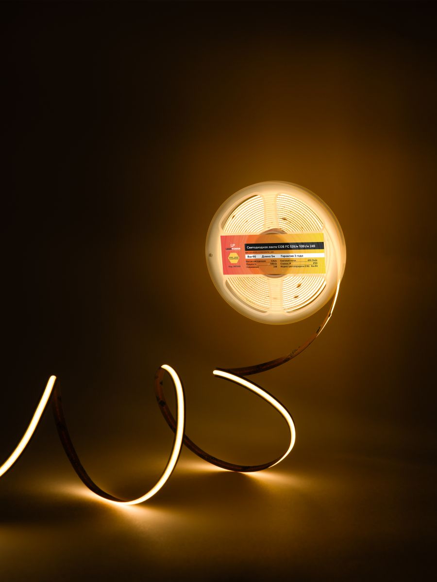 Светодиодная лента LEDS POWER COB FC 528/м (10Вт/м) 24В теплая 007380