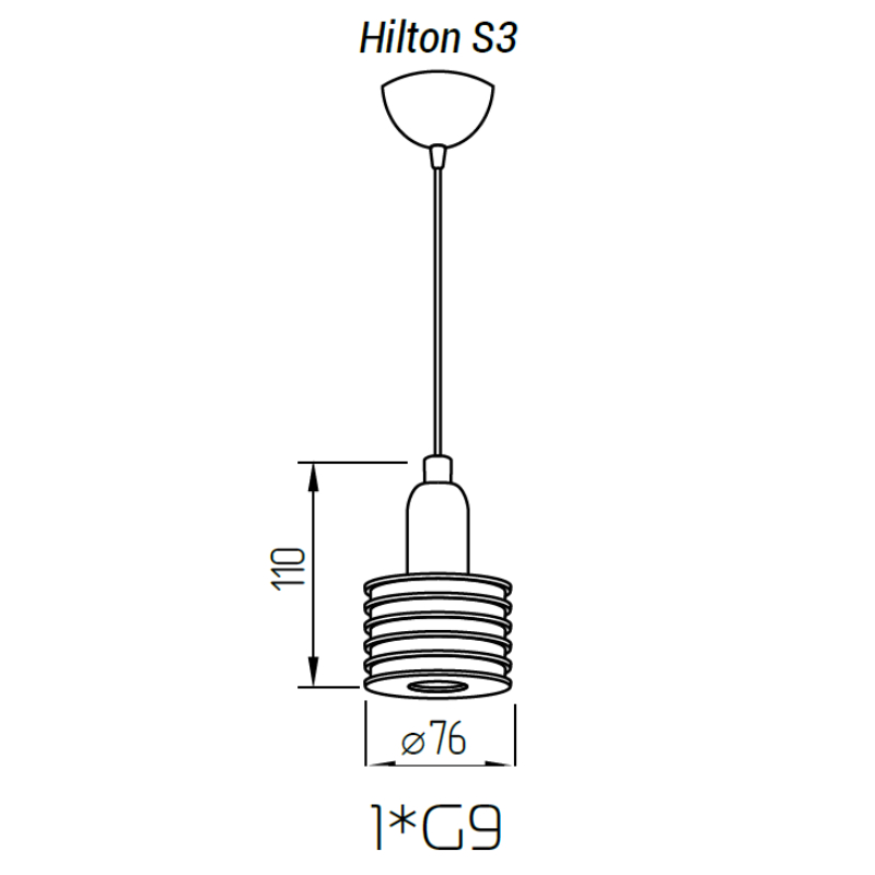 Подвесной светильник TopDecor Hilton S3 12