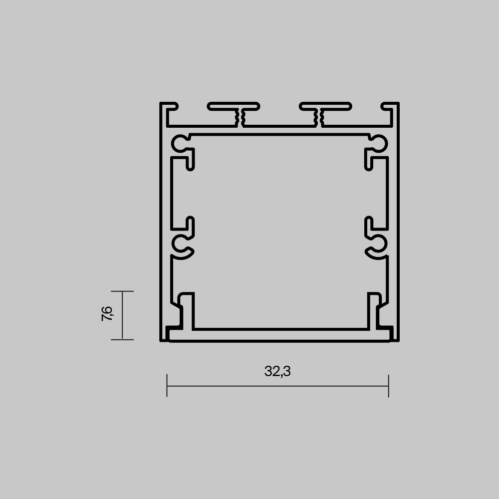 Рассеиватель для профиля 35×35 Maytoni Led Strip ALM-35-B-DF-3M 642041