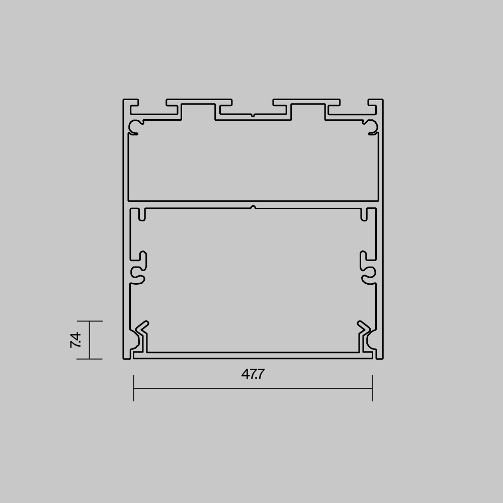 Рассеиватель для профиля 50×50 Чёрный, 2 м Maytoni Led Strip ALM-5050T-B-DF-2M 642048