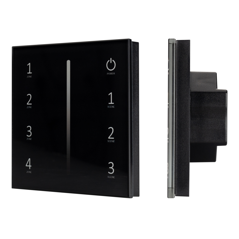 Панель Arlight Sens Smart-P17-Dim Black (230V, 4 зоны, 2.4G) 028129