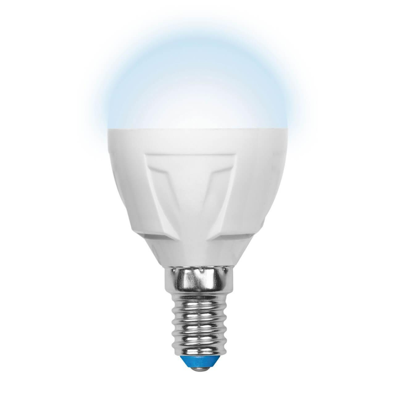 Лампа светодиодная (UL-00002417) Uniel E14 7W 4000K матовая LED-G45 7W/NW/E14/FR PLP01WH