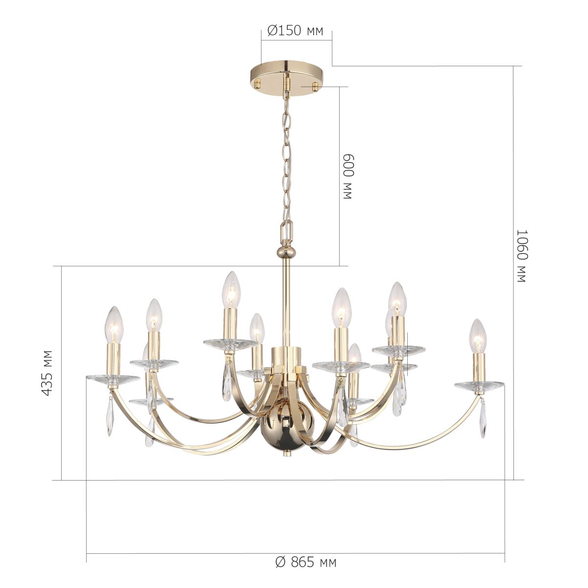 Подвесная люстра ST Luce Элеганс SL1405.203.10