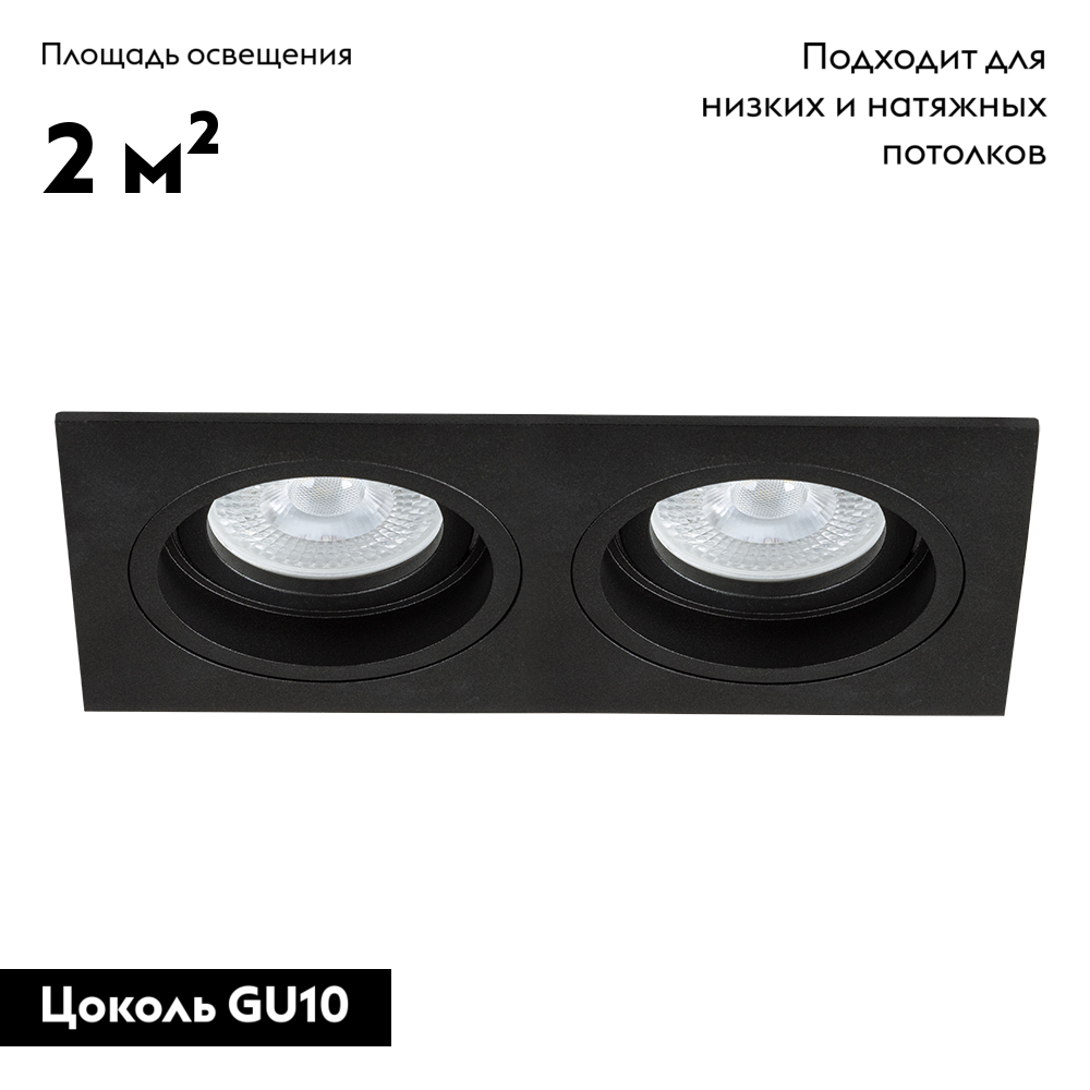 Встраиваемый светильник Arte Lamp Tarf A2178PL-2BK