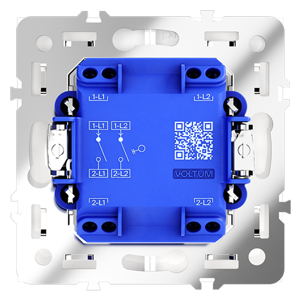 Выключатель двухклавишный Voltum S70 VLS020101