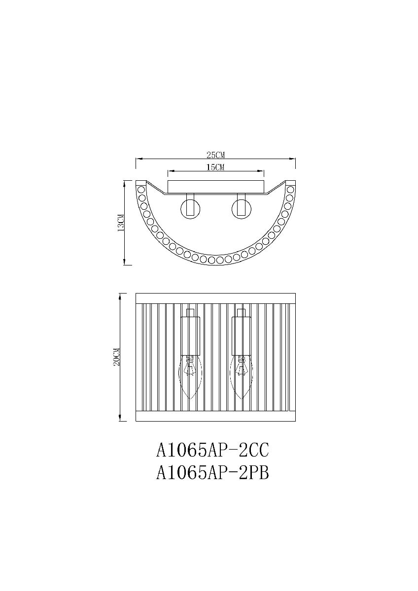 Настенный светильник Arte Lamp Anetta A1065AP-2CC