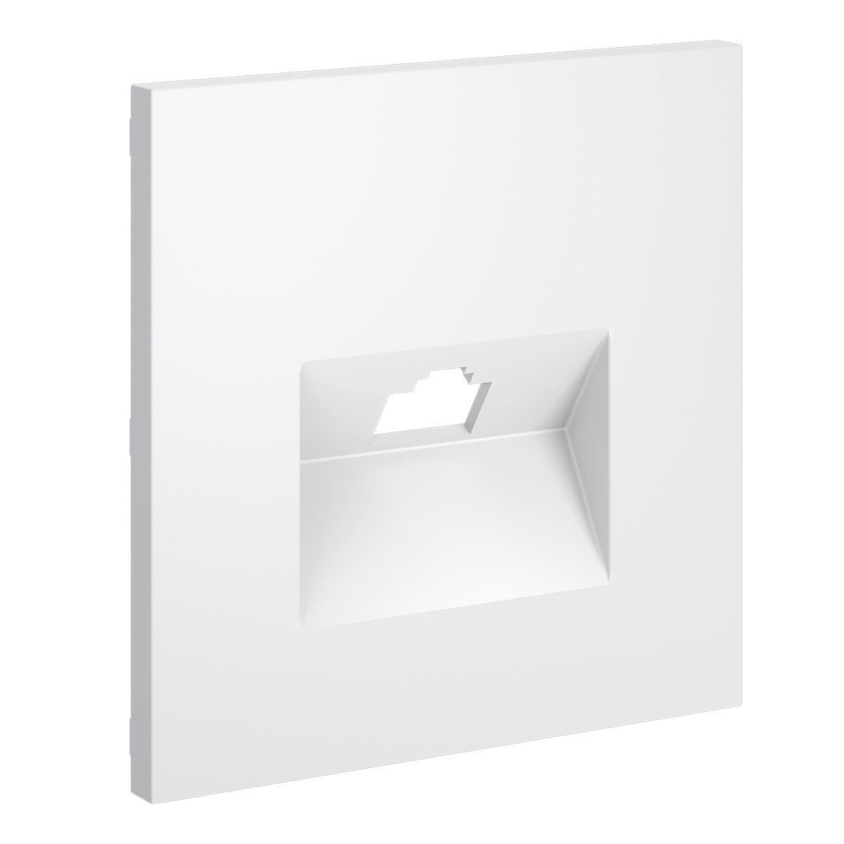 Накладка для розетки компьютерной RJ45 кат.6 Voltum S70 (белый матовый) VLS001302