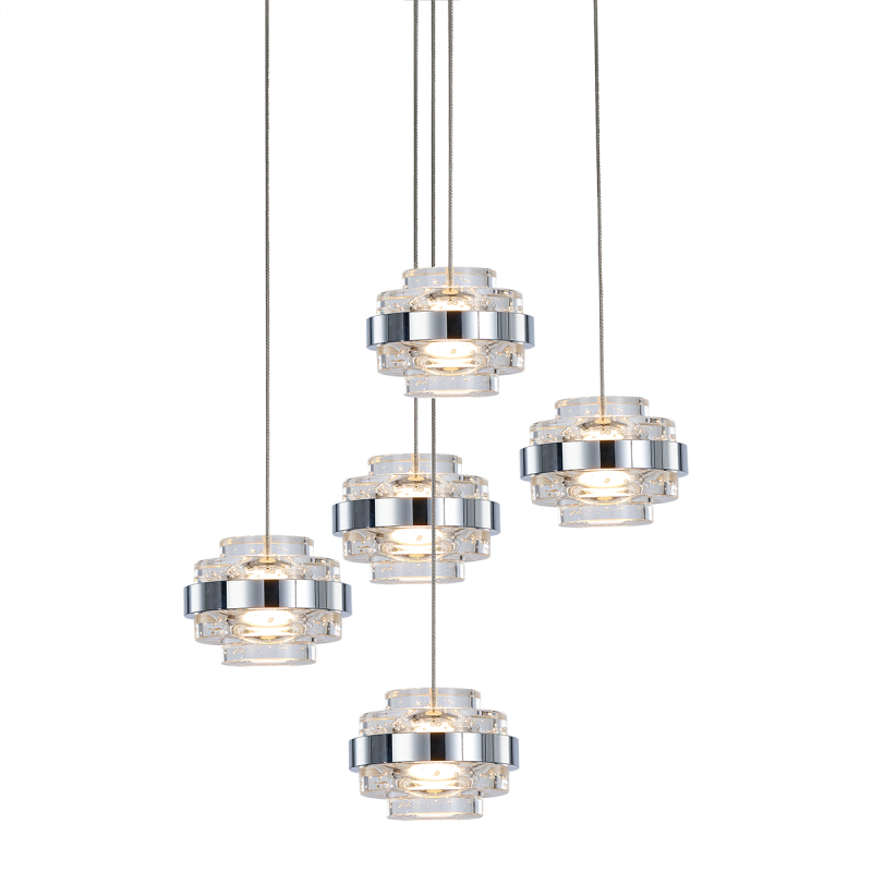 Подвесной светильник Delight Collection MD22030002 MD22030002-5A chrome/clear