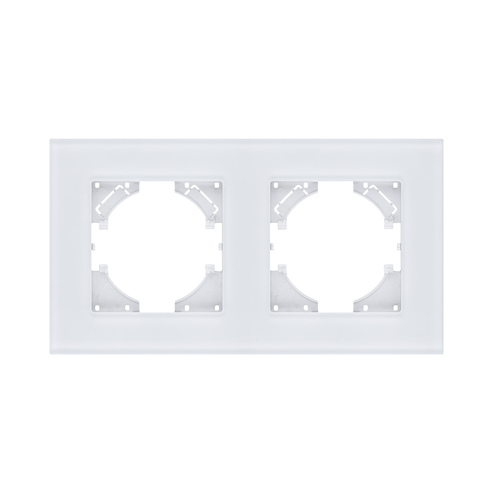 Рамка 2-постовая, стекло белый Kollinger Reflex MG RM2WH