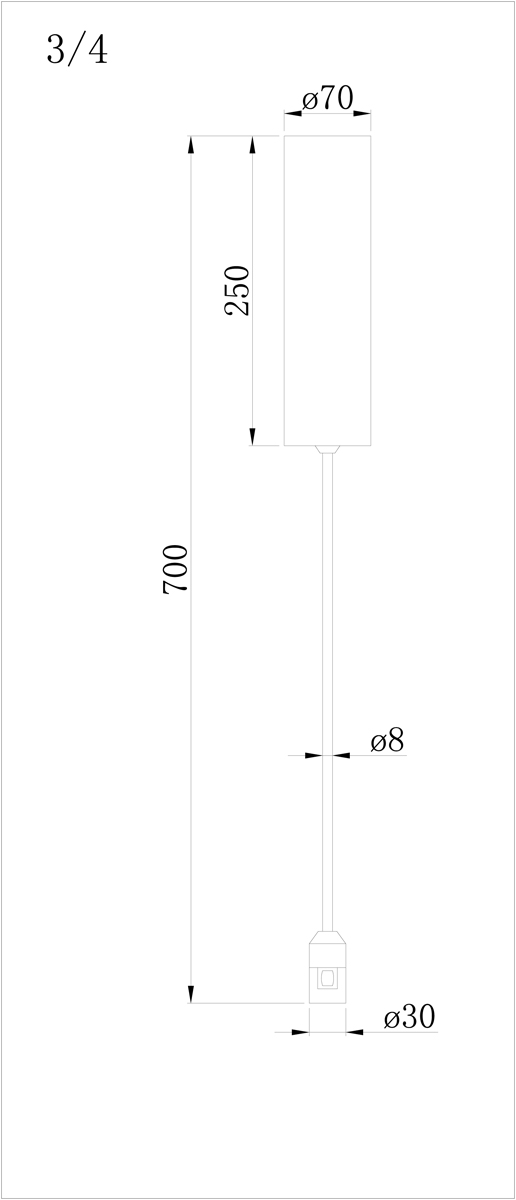 Адаптер с подводом питания Donolux Code 1.2 Power Connector H700 B DL20225