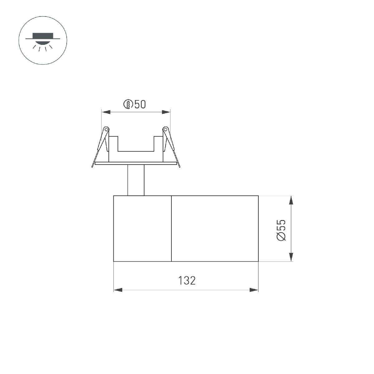 Встраиваемый спот Arlight LGD-ARTEMIS-BUILT-FLAP-R55-12W Day4000 051798