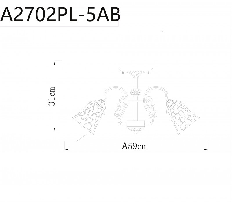 Люстра на штанге ARTE Lamp A2702PL-5AB