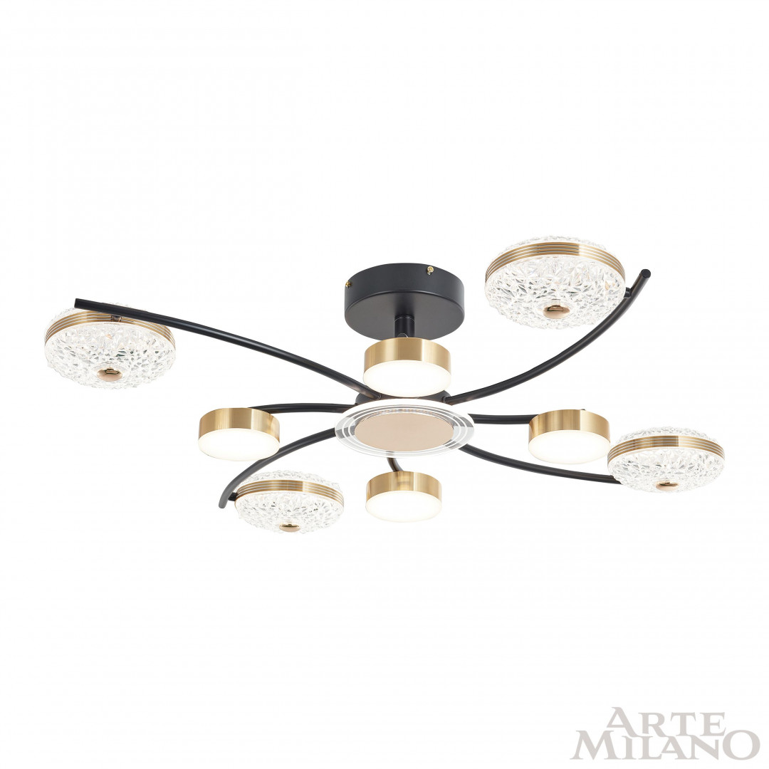Потолочная люстра Arte Milano Ferrara 279169/4+4 BK/GD