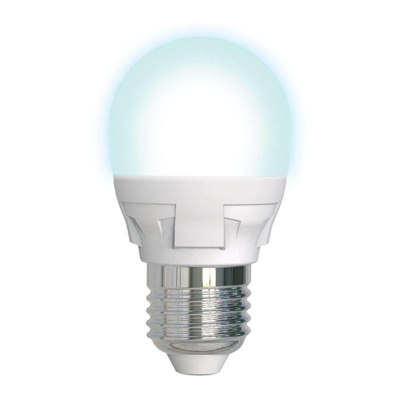 Лампа светодиодная диммируемая (UL-00004301) Uniel E27 7W 4000K матовая LED-G45 7W/4000K/E27/FR/DIM PLP01WH УЦ