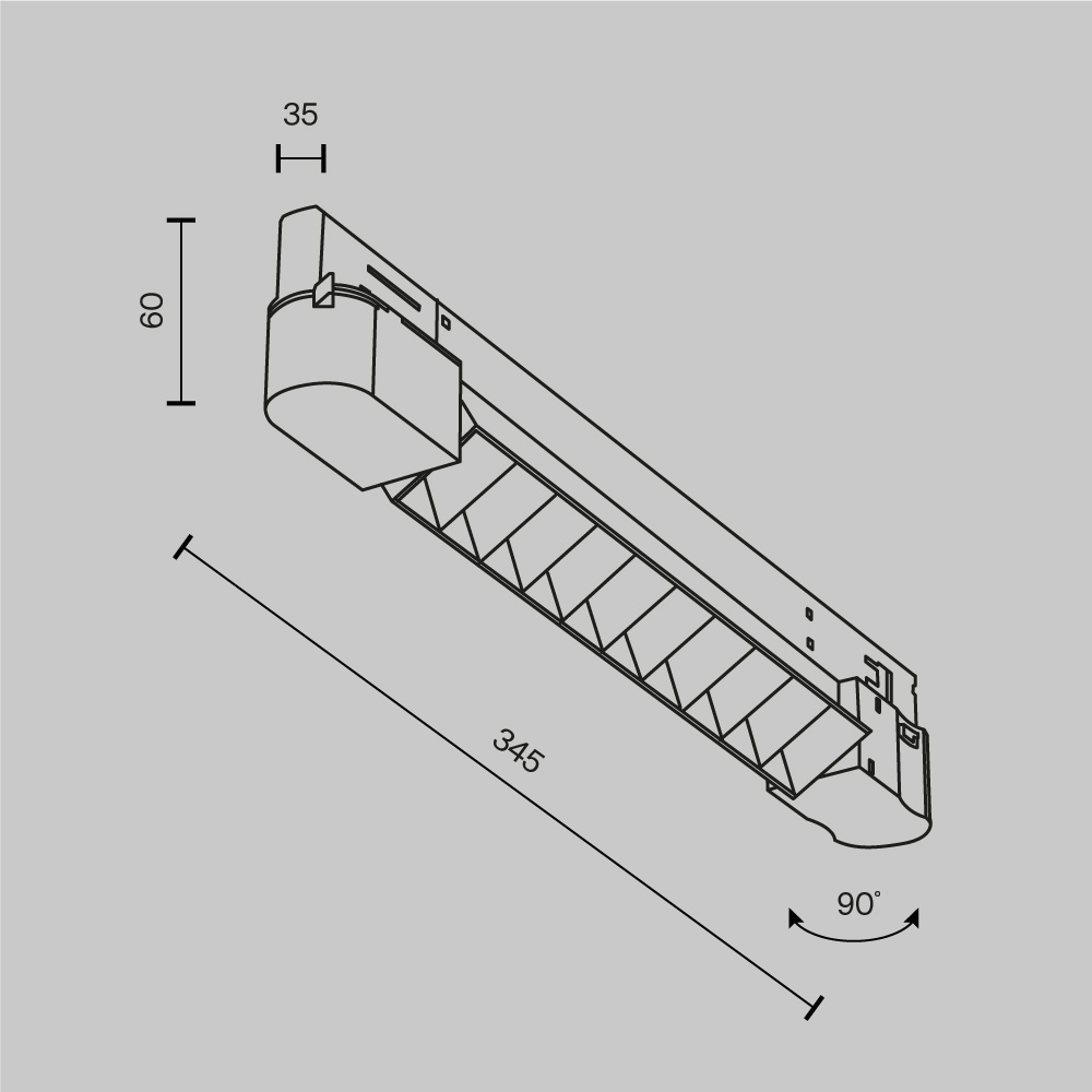 Трековый трехфазный светильник Maytoni Technical Points  TR195-3-10W4K-M-B(N)
