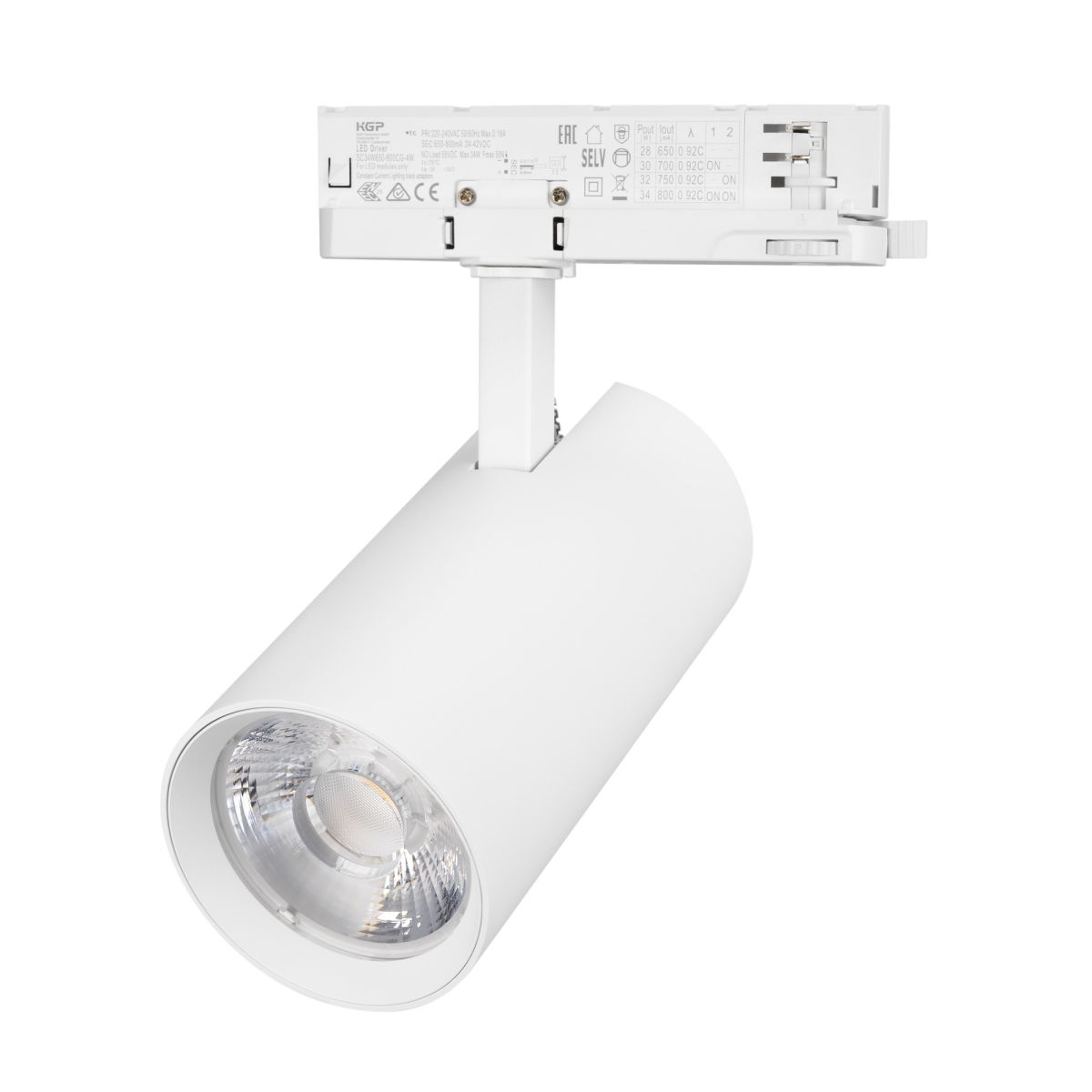 Трековый трехфазный светильник Arlight LGD-GERA-4TR-R90-30W Warm SP2500-Bread (Белый, 15 deg, 230V) (IP20 Металл) 060030