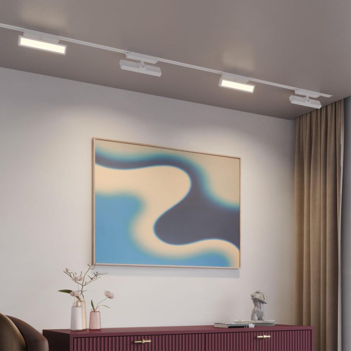 Трековый однофазный светильник с переключателем цв. температуры Novotech Port Stratus 359774