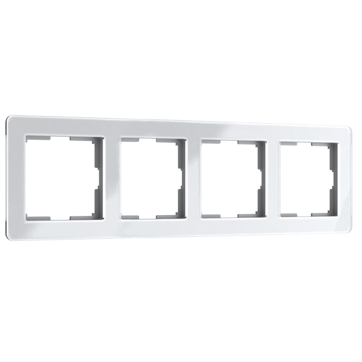 Рамка на 4 поста Werkel Acrylic белый 4690389190520 W0042701 a062131
