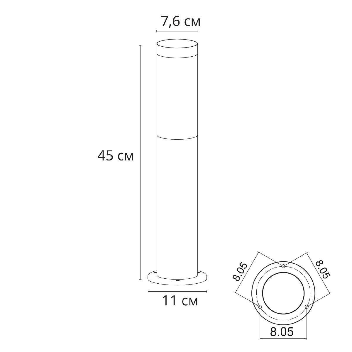 Ландшафтный светильник Arte Lamp Salire A3158PA-1BK