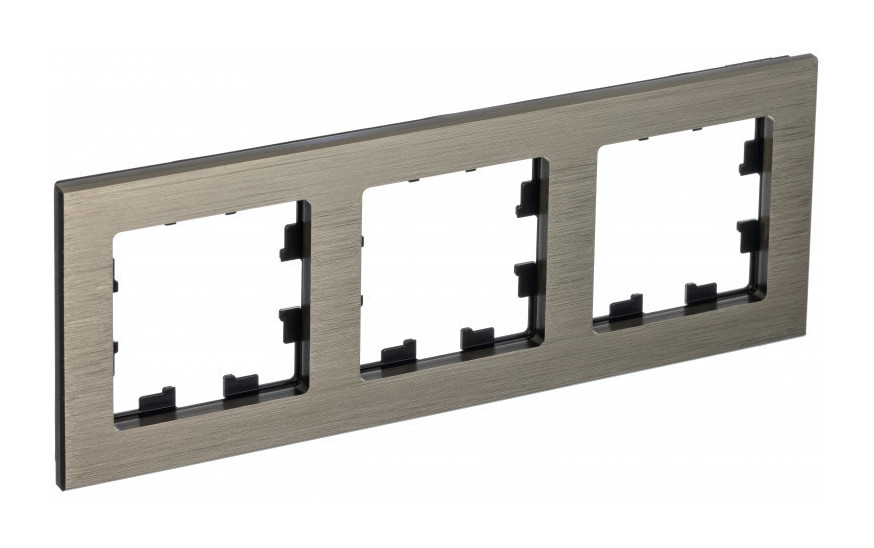 Рамка 3-ая Systeme Electric AtlasDesign Nature Металл латунь ATN312203