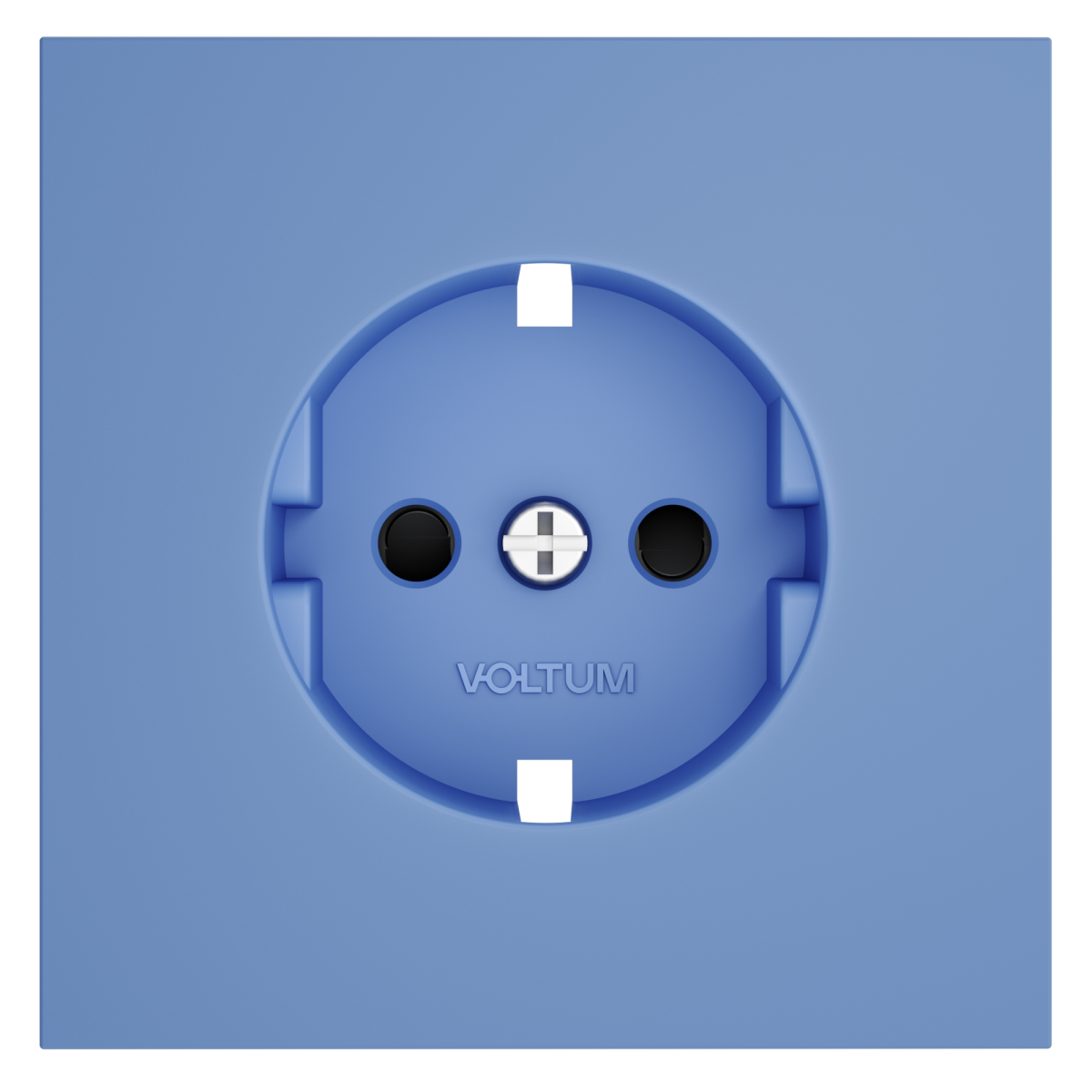 Накладка для розетки с заземлением и защитными шторками Voltum S70 (деним) VLS000715