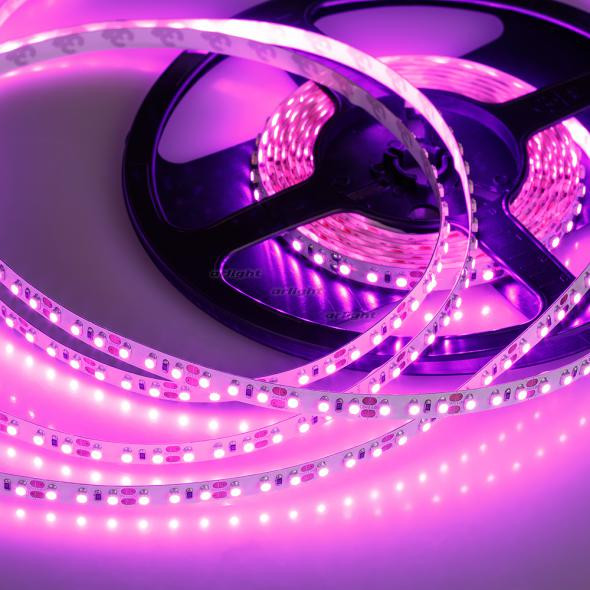 Светодиодная лента Arlight RT 2-5000 12V Pink 2X (3528, 600 LED, LUX) 015897