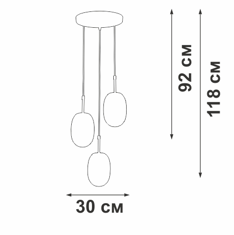 Подвесной светильник Vitaluce V28211-1/3S